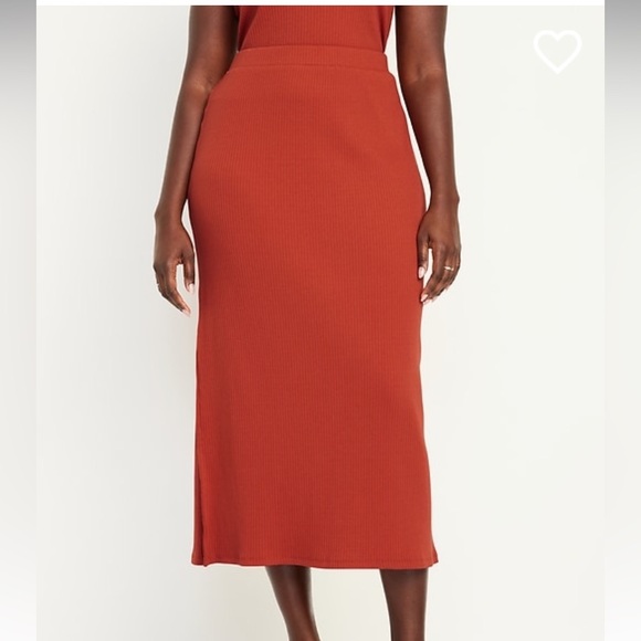 Old Navy RibKnit Midi MPetite Skirt black NWT - Picture 5 of 13